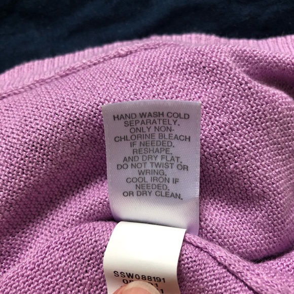 J Jill Linen Blend Open Cardigan - lavender XS - Picture 7 of 9